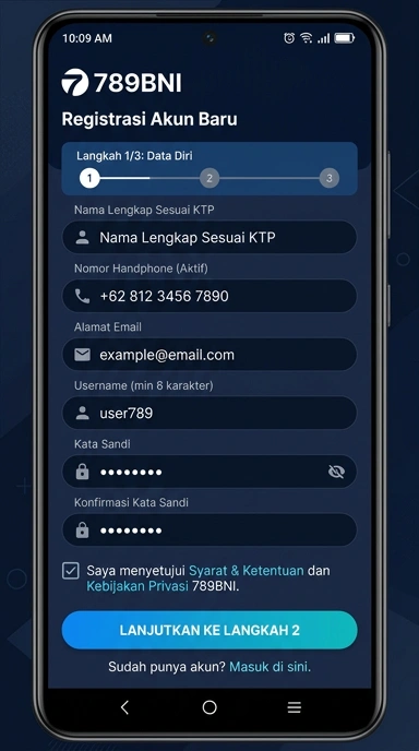 Cara Mudah Daftar Akun 789bni untuk Pengguna Android