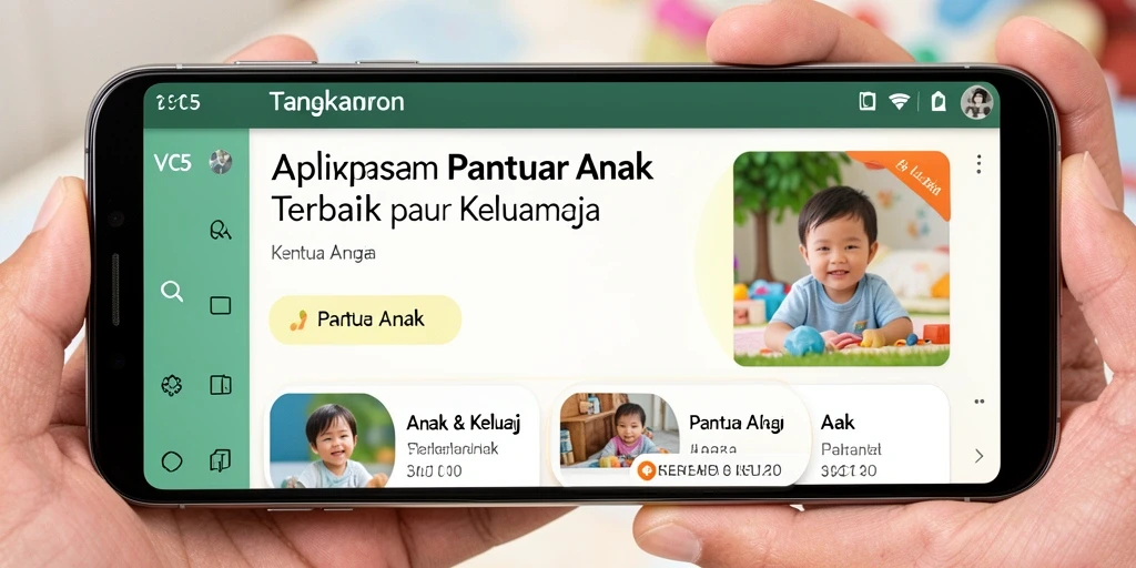 Tampilan antarmuka VC5 yang user-friendly untuk Pantau Anak.